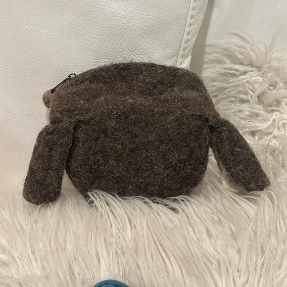Artisan Handcrafted Felt Wool “Puppy” zipped bag, NWOT - Made in Nepal - Picture 4 of 10